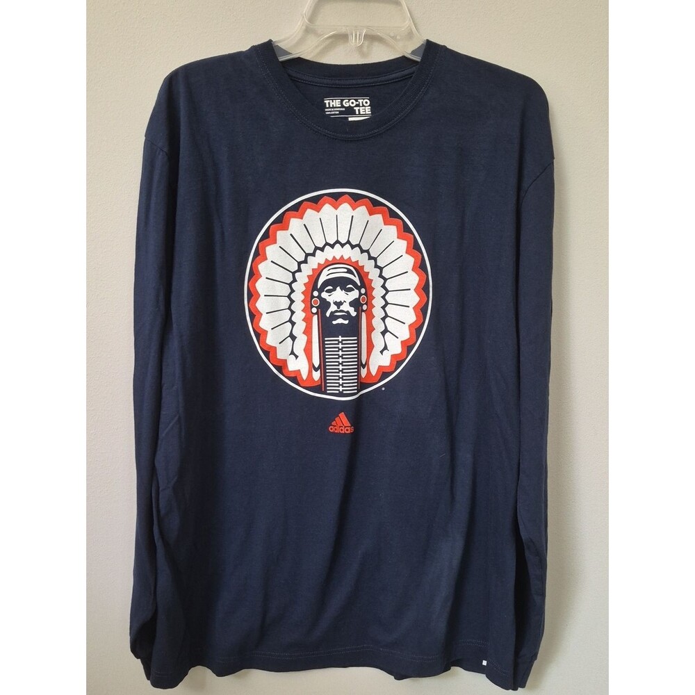 adidas NCAA Tee Shirt Mens XL University Of Illinois Chief Illiniwek Graphic